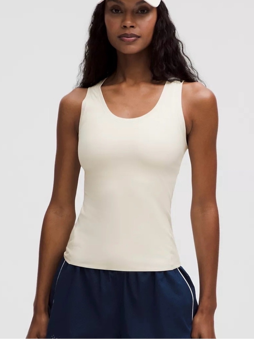 lululemon athletica Sleeveless Scoop Tank in Cream